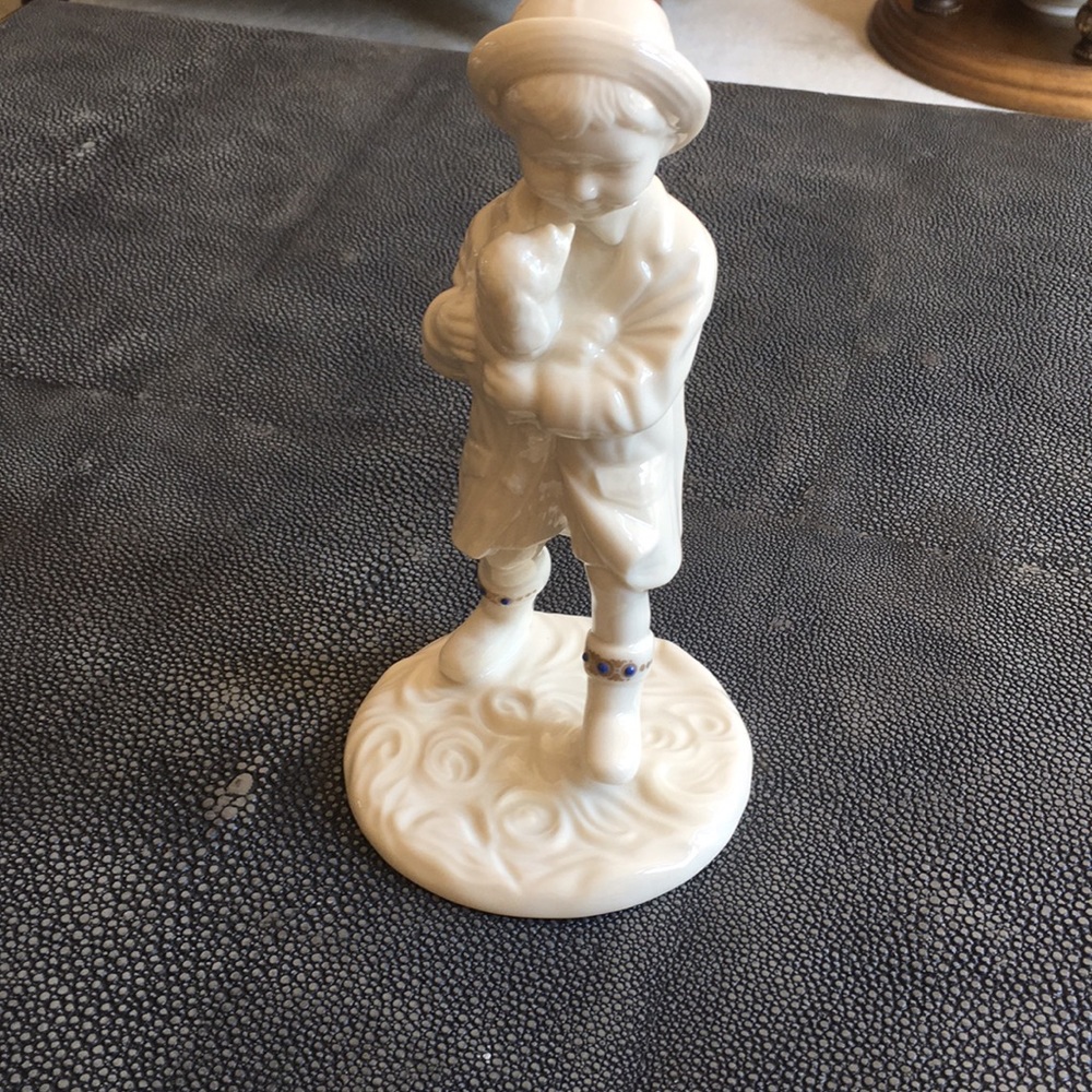 Lenox China Jewels Boy and his Dog Figurine